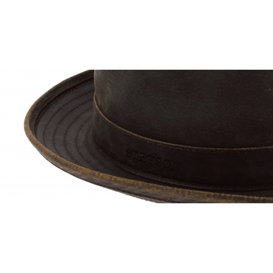 Chapeau Porkpie Vintage Marron - Stetson Chapeau Porkpie Vintage Marron - Stetson