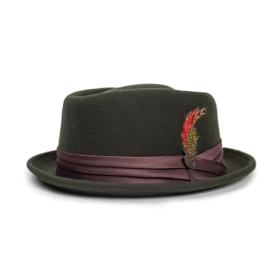 brixton stout pork pie hat khaki Reference: 7073 | Traclet Hat Shop