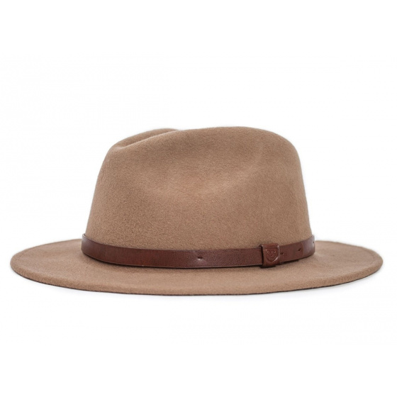 Camel Wool Felt Messer Fedora Hat - Brixton