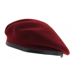 Paratrooper Commando Beret Amaranth Wool - Heritage by Laulhère