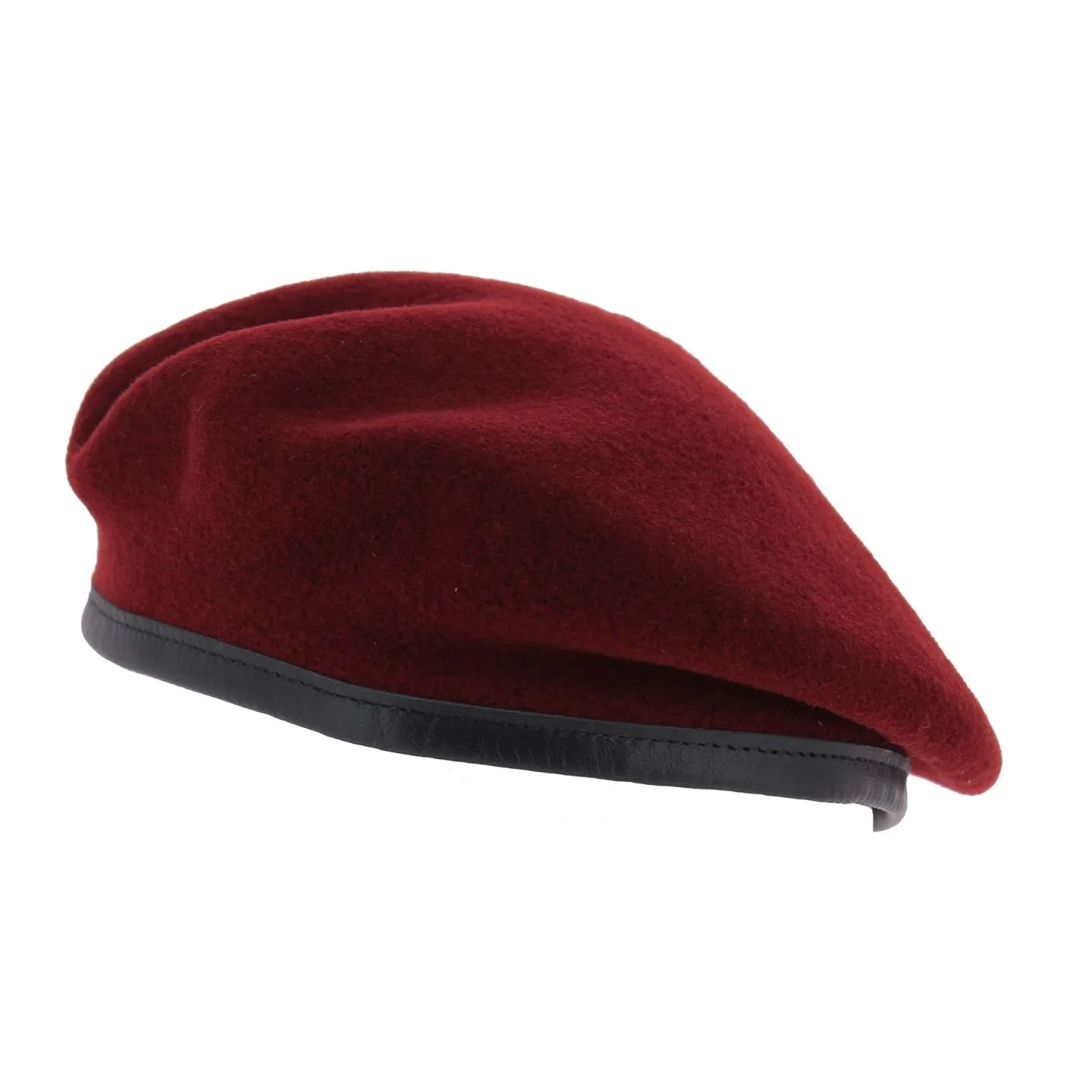 Paratrooper Commando Beret Amaranth Wool - Laulhère Reference: 7077 | Traclet Hat Shop