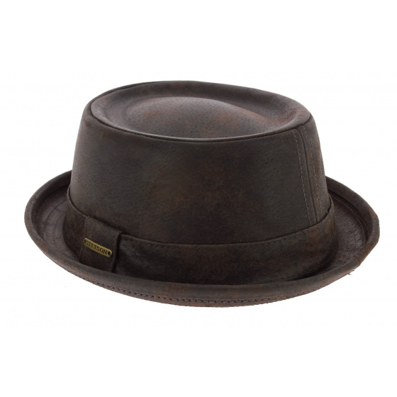 Porkpie Hat Portland Pigskin Brown - Stetson