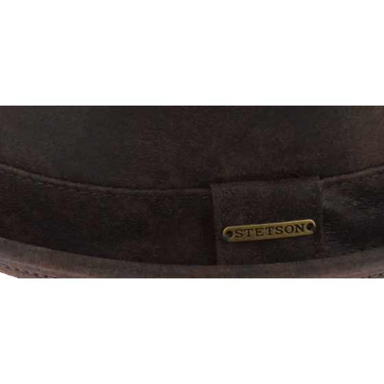 Chapeau Porkpie Portland Pigskin Marron - Stetson Chapeau Porkpie Portland Pigskin Marron - Stetson