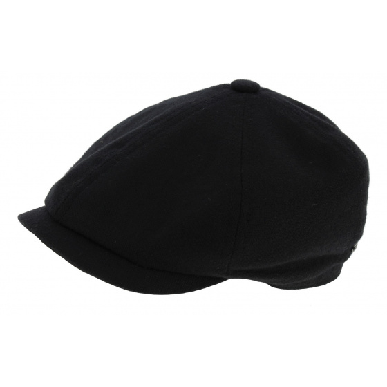 Black Wool Baron Hatteras Cap - Stetson