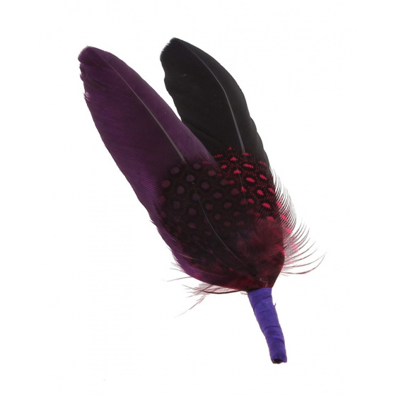 Garniture de chapeau - Plume Violet-noir 