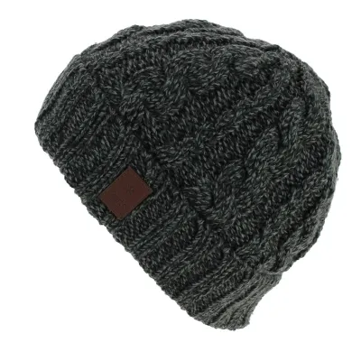 Short Beanie Twister Turnup Acrylic Gray - Barts Reference: 7121 | Chapellerie Traclet