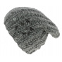 Oversize Fly Beanie Grey Mohair Wool - Barts 