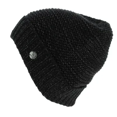 Candice Short Black Acrylic Beanie - Barts Reference: 7128 | Traclet Hat Shop