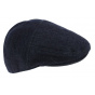 Blue Cotton Denim Flat Cap Stetson