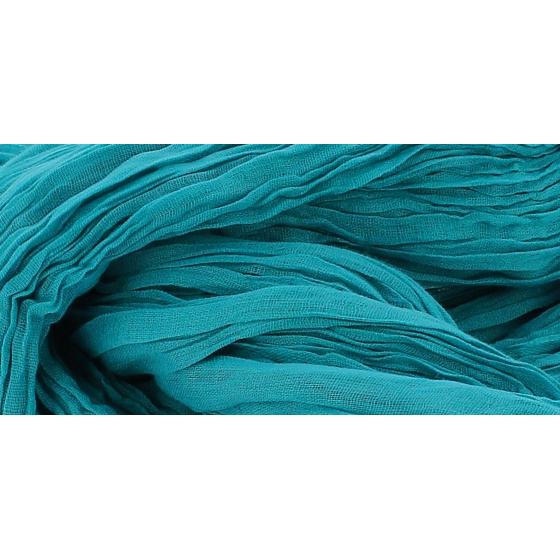 Chèche Torsade Bleu Turquoise Coton - Traclet