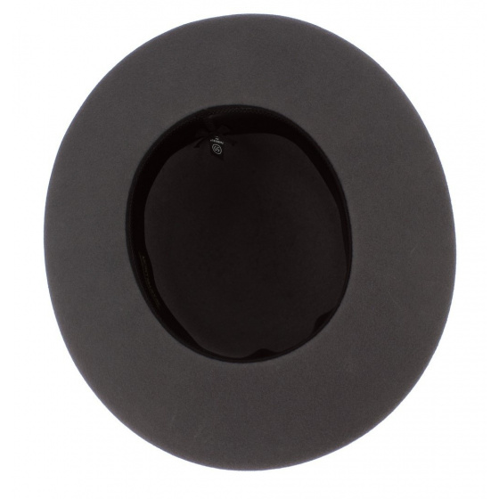 Grey Wool Felt Round Hat - Traclet