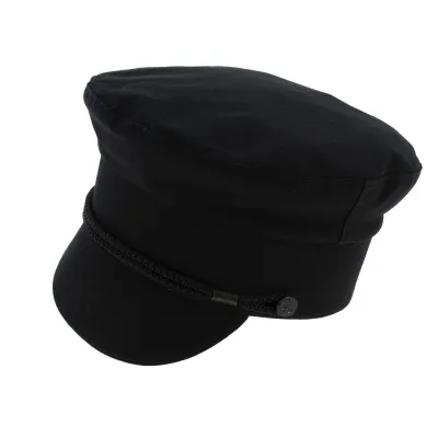Black Cotton Sailor Padock Cap - Traclet Reference: 7167 | Traclet Hat Shop