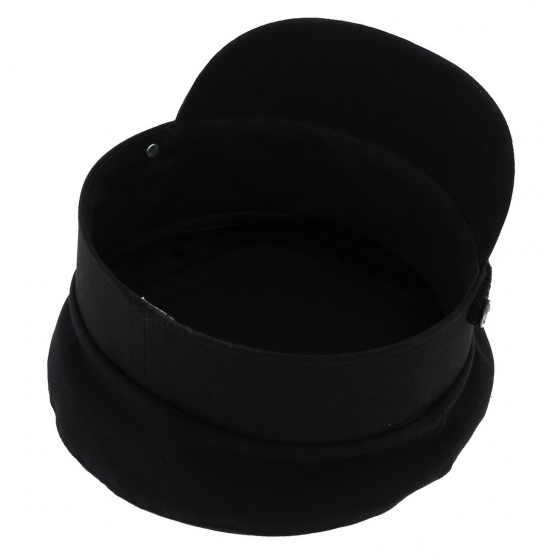 Black Cotton Sailor Padock Cap - Traclet