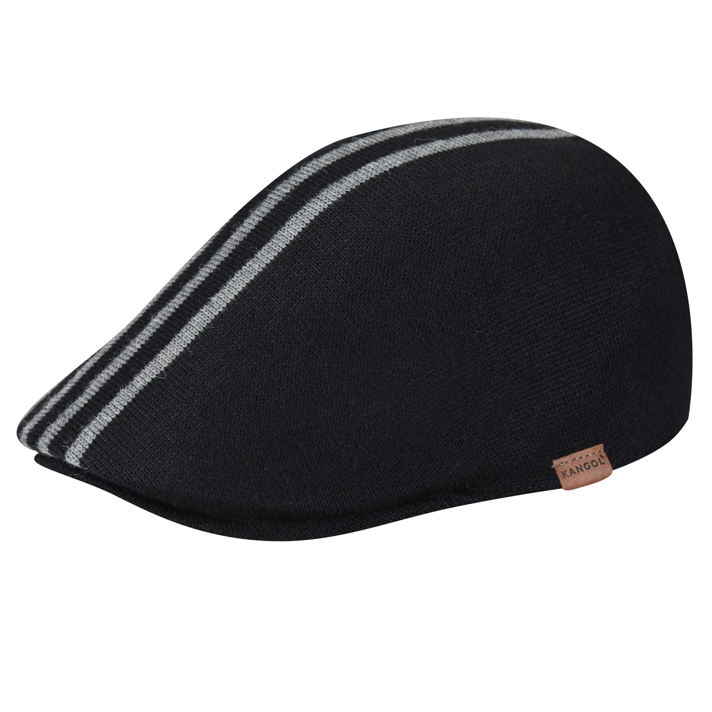 Duckbill Cap Marl Stripe 507 Black/Grey - Kangol Reference: 428 | Traclet Hat Shop