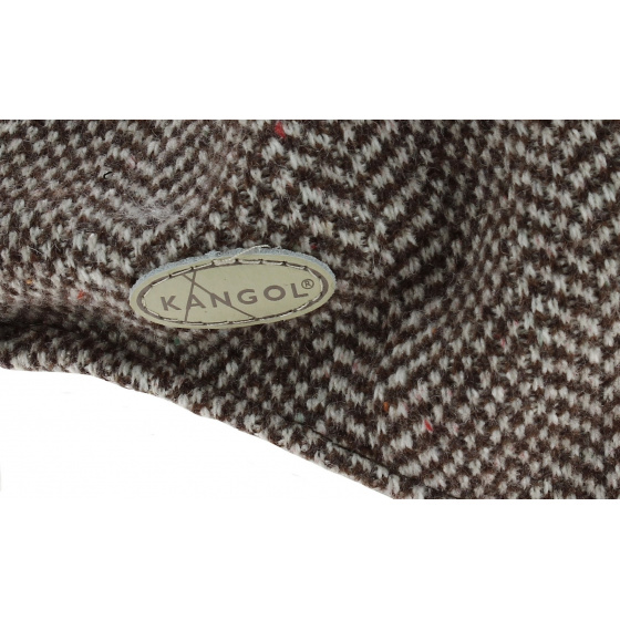 Brown Wool Herringbone Cap - Kangol