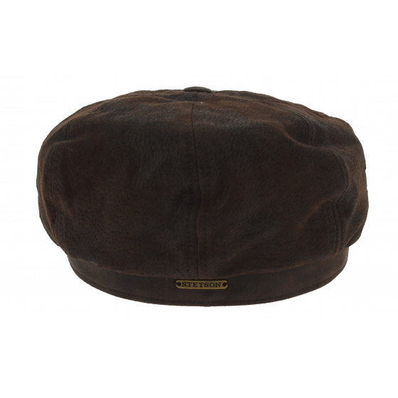 Casquette hatteras cuir stetson cache oreille
