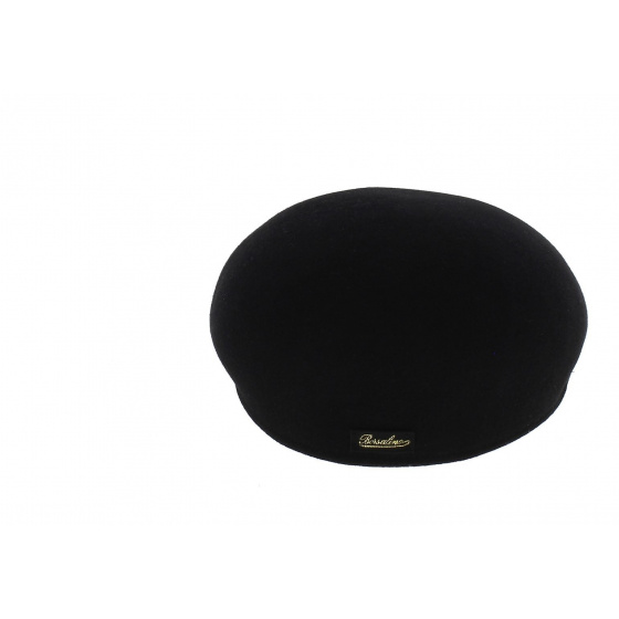 Black Domed Felt Fur Cap - Borsalino