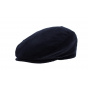 Flat velvet cap - navy