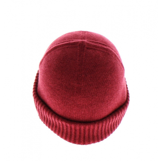 Classic redcurrant cashmere beanie