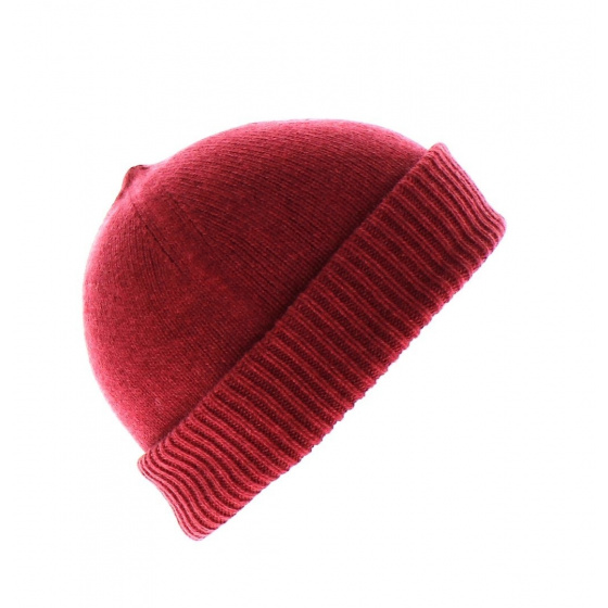 Classic redcurrant cashmere beanie