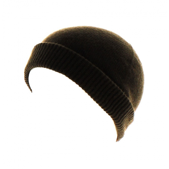 Classic brown cashmere beanie