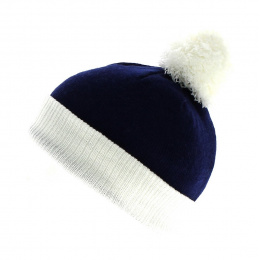 Layover children's pompom beanie