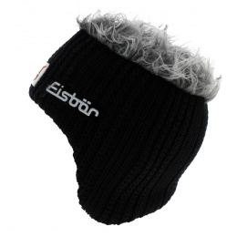 Gisbert Black Wool Earflap Cap - Eisbär