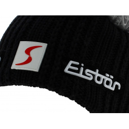 Black Wool Ear Flap Beanie Gisbert - Eisbär