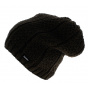 Brown oversized basic beanie