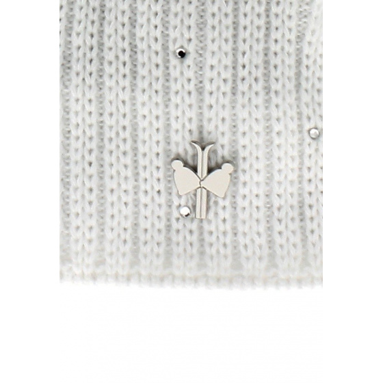 Bonnet à pompon enfant  MINI MERRY Blanc  - Pipolaki  Bonnet à pompon enfant  MINI MERRY Blanc  - Pipolaki