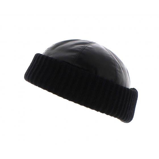 Wool and leather miki beanie Wool and leather miki beanie