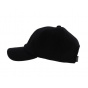 Letterman Curved Peak Black Cap - KING APPAREL