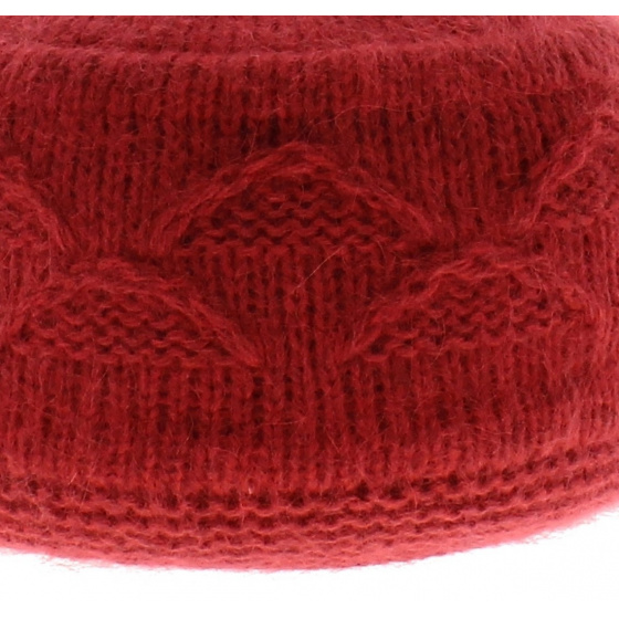 Fuchsia Angora Funny Beanie Hat - Traclet