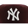 Casquette Baseball-Homme-Femme-New-York MLB Heather Visor-New Era-Traclet-Bordeaux-Visiere-Gris Reference : 7304 | Chapellerie T