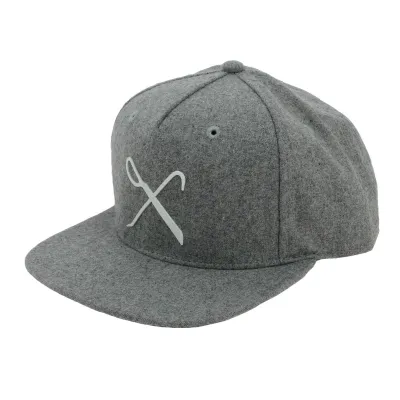 Casquette Plate Snapback Hard Graft Grise Laine King Apparel Reference : 7349 | Chapellerie Traclet