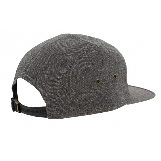 HUF Grey Script Strapback Flat Cap