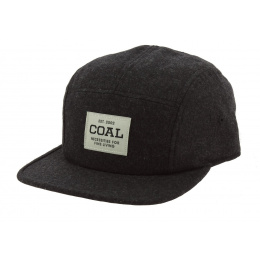 The Richmond Grey Wool Strapback Cap - Coal