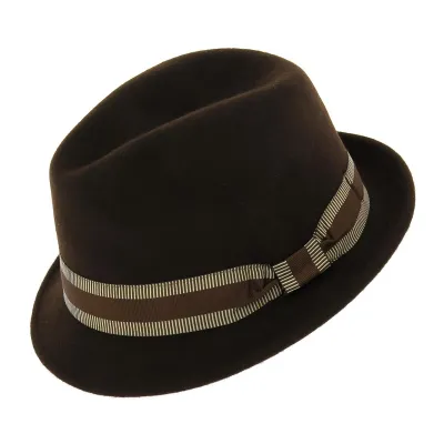 Chapeau Trilby Jazzy Feutre Laine Aussie Apparel Traclet Marron Reference : 7369 | Chapellerie Traclet