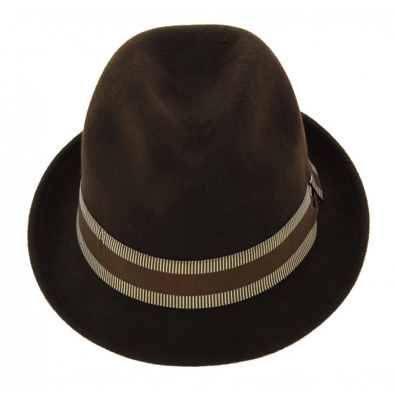 Chapeau trilby Jazzy Feutre laine marron - Aussie Apparel Chapeau trilby Jazzy Feutre laine marron - Aussie Apparel
