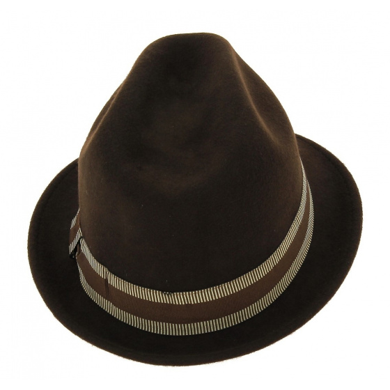 Jazzy Trilby Hat Wool Felt brown - Aussie Apparel