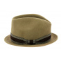 Jazzy Trilby Hat Beige Wool Felt - Aussie Apparel