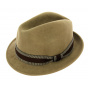 Jazzy Trilby Hat Beige Wool Felt - Aussie Apparel
