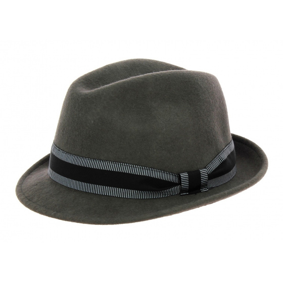 Grey wool felt Jazzy Trilby hat - Aussie Apparel Grey wool felt Jazzy Trilby hat - Aussie Apparel