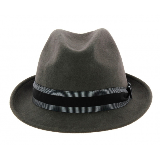 Grey wool felt Jazzy Trilby hat - Aussie Apparel Grey wool felt Jazzy Trilby hat - Aussie Apparel