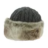 Bonnet-Toque Cable Fausse Fourrure Gris - Barts  Reference : 7408 | Chapellerie Traclet