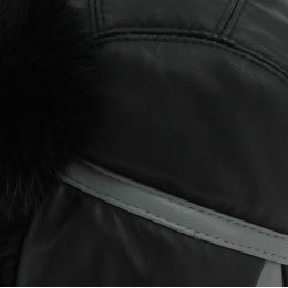Chapka Cuir & Lapin Yukon Noir - Gena