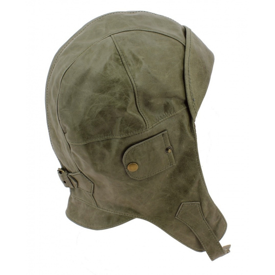 Sacramento Auto Cap Olive Leather - Stetson