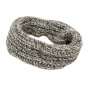 Snood - Alpaca Wool Neck Warmer Loop Gray - Traclet