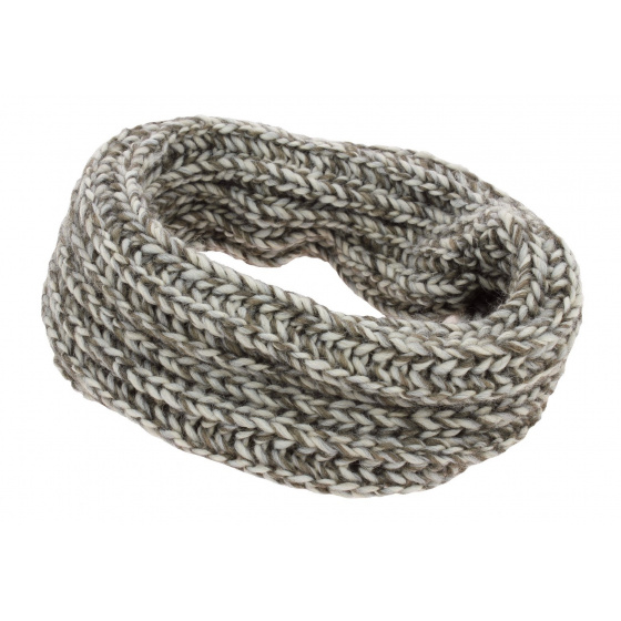 Snood - Alpaca Wool Neck Warmer Loop Gray - Traclet