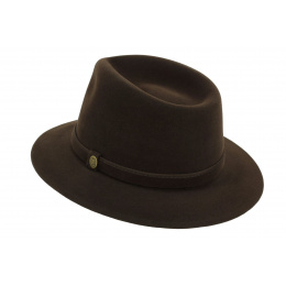 Brown l'Uomo Fur Felt Traveller Hat - Guerra 1855